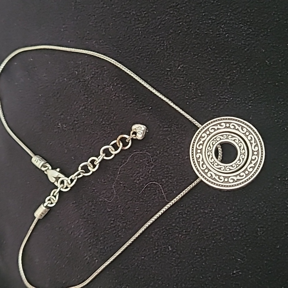 Brighton vintage circle necklace with 19 inch adjustable chain